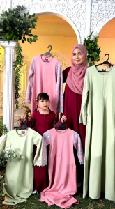 SALE‼️ Abaya Lace Suhana by Luvla (Sedondon Raya 2023 Mak Anak/ Kaftan PLUS SIZE)