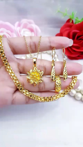 Set Perhiasan Xuping Wanita Lapis Emas 24k Gold Terbaru 0316ab