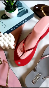 Sandal Wanita Teplek Model Polos Desain Bahan Sendal Cewek Andin