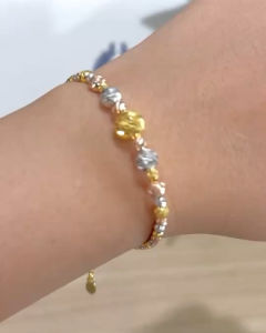 เงินแท้มีใบรับประกัน สร้อยข้อมือเงินแท้สามกษัตริย์ ลายมูนคัท (อิตาลี) ขนาด 3-4-6-7 มิล ตามลำดับ ยาว 6.5-7.5 นิ้ว ปรับได้ | B3K30001