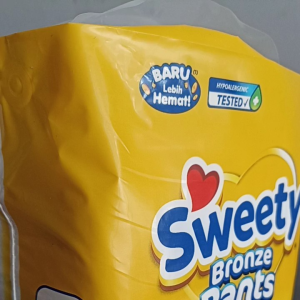 Sweety Bronze Dry X Pert Pants Size L 28 - Popok Bayi Sekali Pakai Tipe Celana - Sirkulasi Udara Nyaman dengan Perlindungan Anti Kebocoran - Teruji Klinis oleh Dermatologis Australia