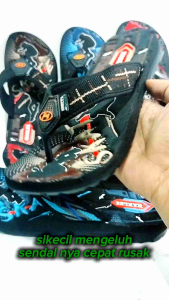 SENDAL JEPIT ANAK LAKI-LAKI HARLES MOTIF SKAT MODEL TERBARU/ SENDA JEPIT GUNUNGL ANAK LELAKI TANGGUNG / SENDAL JEPIT HARLES