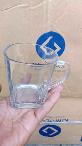 Gelas Kaca & Gelas Kopi: Gelas Kotak Isi 4 Pcs