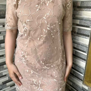 Gaun Pesta Mewah Bodycon & Dress Brokat Tulle Mutiara