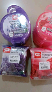 aro ตราเอโร่ #ชุดก้อนดับกลิ่น 80 กรัม #รีฟิวก้อนดับกลิ่น 100 กรัม แพ็คละ 3 ชิ้น #กลิ่นลาเวนเดอร์ #กลิ่นกุหลาบ