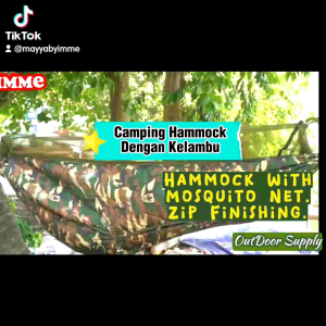 Outdoor Camping Hammock With Mosquito Net Camouflage CampBed