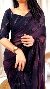 Simple & Classy Party Collections Georgette Saree (Pre-order : 2/3 Weeks Delivery) HR310324