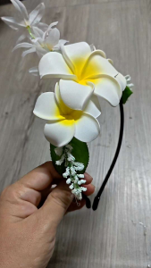 คาดผม คาดผมติดดอกไม้ พร้องส่ง แบบสวยๆ งานน่ารักๆ คาดผมดอกลีลาวาดี ส่งที่ไทยงาน DIY