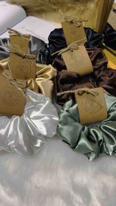 Premium Charmeuse Silk 6 PCS Scrunchies: Aesthetic Colors & Standard & Oversized