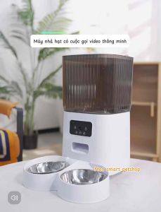 CAMERA LIVE GỌI ĂN- Máy ăn tự động CHÍNH HÃNG PET FEEDER kết nối wifi điều khiển từ xa Paw 5L