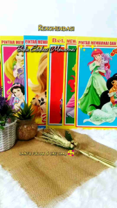 Annaframe PAKET 3pcs buku edukasi mewarnai/buku gambar/mewarnai/bacalah/alat tulis