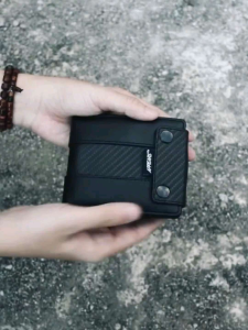 Appearstm - Wallet - Dompet Pria - Basic (Button X Carbon Black)