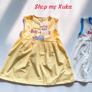 Váy thun cotton ba lỗ bé gái