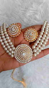 READY STOCK CHOCKER SET WITH STUD small 20 cent EARRING