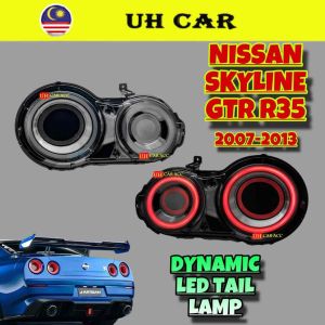 (EAGLE EYES) Nissan Skyline GTR R35 2007-2013 Dynamic Led Tail Lamp Taillamp Taillight Light Clear Lens Inner Black