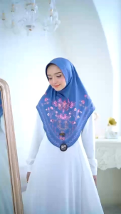 (SK23) AZHARA C.hijab instan sublim.jilbab motif printing.kerudung motif bunga.bergo pet motif.hijab daily bergo daily.daily instan motif•