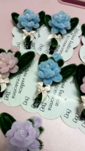 กิ๊บดอกมะลิ เข็มกลัดดอกมะลิ แจ้งสีและแบบทางข้อความ