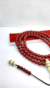 tasbih batu Marjan merah kombinasi tulang sapi
