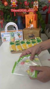 TD85D- SET 100 Túi bánh dứa 7x12cm_ khay bánh dứa Đài Loan 50GR