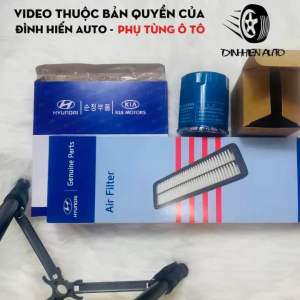 Combo 3 lọc Hyundai I10 (2013-2021): lọc gió động cơ lọc điều hoà & lọc nhớt (B4000/ 07000/ 02751)