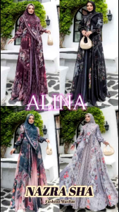 (2oN) AS. ALINA QIRANA  Baju Gamis Set Syari Alina Series By Alya Syari. Nazra Sha