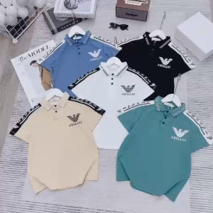 (23-40kg) Áo polo cộc tayáo phông cộc tay cổ polo cho bé trai