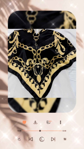 Tudung Bawal satin berjahit gold edition