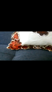 Sarung Bantal Kursi Sofa Set Bordir Organdi Import