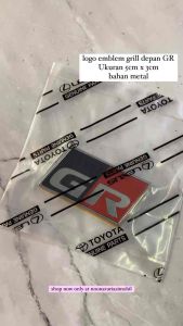 Logo Emblem Grill Depan GR Toyota Agya Raize All New Rush Fortuner