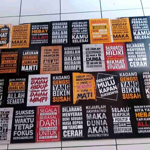Hiasan Dinding Quotes Motivasi Poster Kayu WallDecor Kata Kata Mutiara Islami Dekorasi Hd