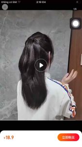 Tóc Giả Kẹp Cao Nửa Đầu Xoăn Light Hồng Ngọt Ngào Phong Cách Hàn Quốc Qiqishop