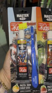 Master Kids 2in1 Toothpaste Pasta Gigi + Sikat Gigi Anak Series Avenger