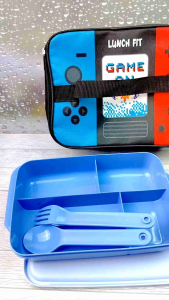 Tas Bekal Set / Kotak Makan 4 Sekat / Kotak Bekal Tas Sendok Garpu