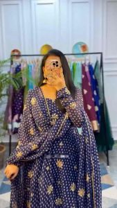 Beautiful Georgette printed Anarkali Full length Dress