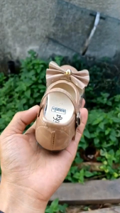 khainuna flatshoes anak perempuan model glossy pita jaring size 22-25 26-30