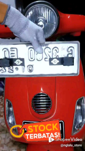 Dudukan plat nomor magnet Vespa Sprint Primavera LX S dan GTS / Breket Magnet nopol VESPA
