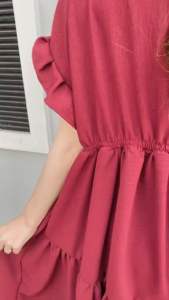 Amena Dress Crinkle Premium/ Dster Premium Ziper Depan Busui