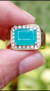 Cincin Batu Natural Bacan Doko Cutting Kotak