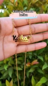kalung nama anak perempuan kalung nama titanium anti karat kalungnama aksesoris wanita necklace titanium aksesoris fashion