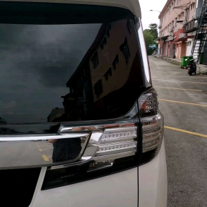 Vemart toyota alphard vellfire agh30 anh20 chrome rear windscreen garnish accessories car 2015-2022