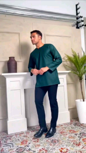 KURTA DAUD  LENGAN PANJANG | KAIN LINEN (REGULAR FIT) BY GALERI TIJAANI