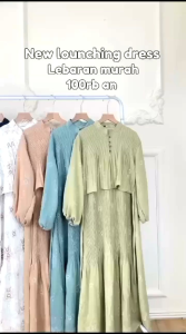 DRESS GAMIS KINARA PAKAIAN WANITA / GAMIS MOTIF / BAJU WANITA / DRESS