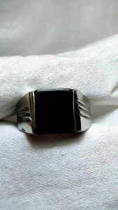 Batu akik black onyx warna hitam elegan