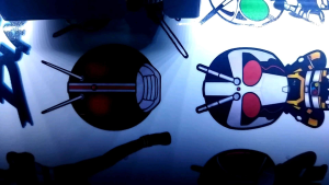 Stiker Dinding Kamen Rider Black RX 30 cm Vinyl Putih Tahan Air