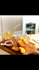 Keranjang Saji Multifungsi Warna-Warni untuk Peniris Minyak dan Gorengan Keranjang Kentang Goreng Mini