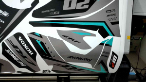 BISA COD stiker motif keren custom decal crf 150 L custom full body free request bagus keren terjangkau variasi sponsor decal supermoto stiker grey army