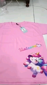 Kaos Cute Anak-Anak UNICORN Kaos Anak-Anak cute Usia 2-11Tahun Fashion terbaik motif UNICORN Bahan katun 24S Size XS-XL