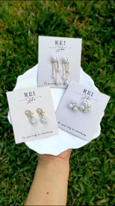 Ready Stock Elegant Pearl Earrings Anting Mutiara Korea Style 优雅耳饰珍珠耳环