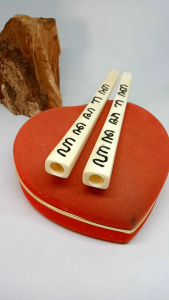 Pipa Tulang Kerbau Ukir Aksara Jawa H 245