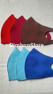 (3pcs) Masker Scuba Premium Polos Bisa Di Cuci / Masker Dewasa Pria dan Wanita